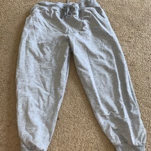 Grey quarter length sweats